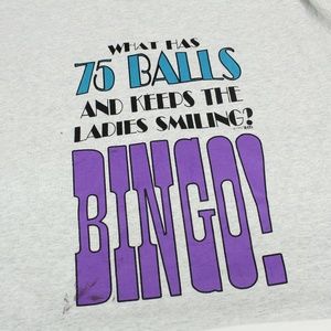 Vintage Tops - 75 Balls Keeps Ladies Smiling for BINGO Shirt Vintage Tops - 75 Balls Keeps Ladies Smiling for BINGO Shirt